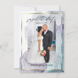 Plum Aquamarines Foto Alkohol Tinte Abstrakt Save The Date