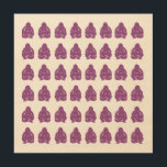 Plum Asian Moods Buddah Boys Holzdruck<br><div class="desc">Buddha Pop Art wiederholt Muster in Emporio Moffas asiatischer Moods-Palette.</div>