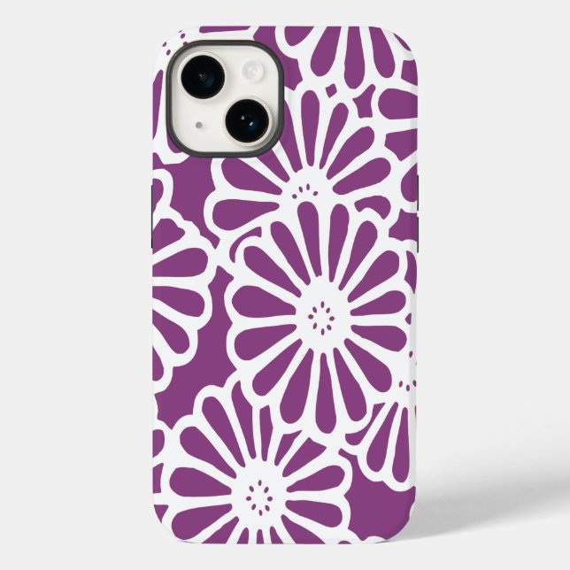 Plum Asian Moods Floral Case-Mate iPhone Hülle (Rückseite)