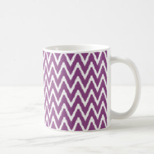 Plum Asian Moods Ikat Chevrons Tasse