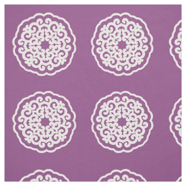 Plum Asian Moods Mandalla ~ kleines Muster Stoff (Muster)
