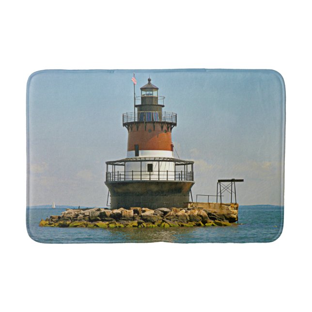 Plum Beach Lighthouse, Rhode Island Bath Mat Badematte (Vorderseite)