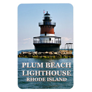 Plum Beach Lighthouse, Rhode Island Foto Magnet