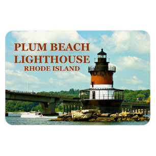 Plum Beach Lighthouse, Rhode Island Foto Magnet
