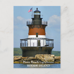 Plum Beach Lighthouse, Rhode Island Postcard Postkarte