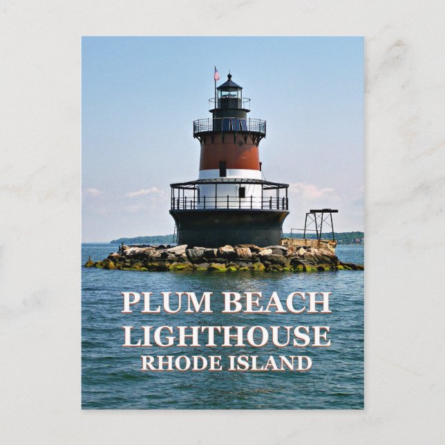Plum Beach Lighthouse, Rhode Island Postcard Postkarte (Vorderseite)