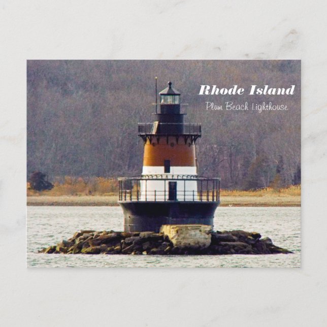 Plum Beach Lighthouse Rhode Island Postkarte (Vorderseite)