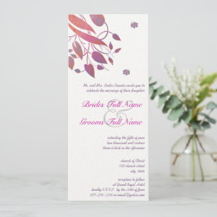 Plum Berry Coral Gray Butterfly Wedites Einladung