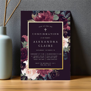 Plum-Blossom-Bestätigung Folieneinladung