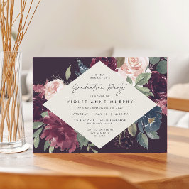 Plum Blossom | Elegante Florentiner Graduierungspa Einladung