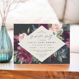 Plum Blossom | Elegante Florentiner Graduierungspa Einladung