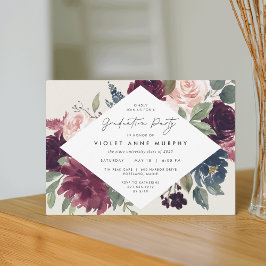 Plum Blossom | Elegante Florentiner Graduierungspa Einladung