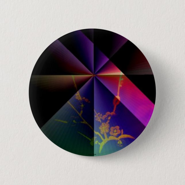 Plum Blossom - Mei Hua - Schaltfläche Button (Vorderseite)