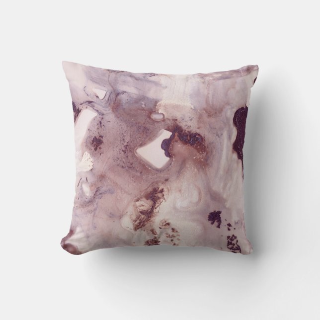 Plum Blush Ink Marble Glam #1 #wall #decor #art Kissen (Vorderseite)