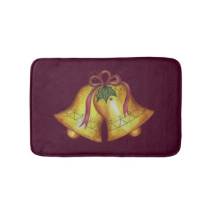 Plum Christmas Bells Badezimmer Rug Mat Badematte