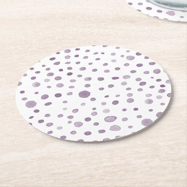 Plum Confetti Aquarell Dots Paper Untersetzer (Angewinkelt)