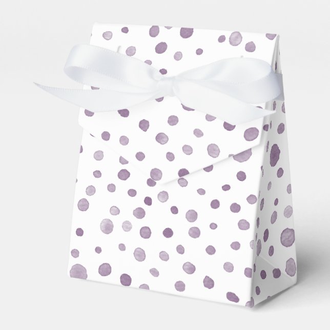 Plum Confetti Watercolor Dots Gefälligkeitsbox Geschenkschachtel (Vorderseite)