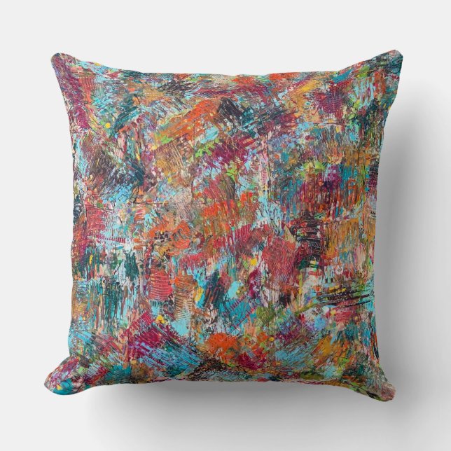 Plum Crazy 20 x 20 Poly Throw Kissen (Vorderseite)