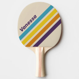 Plum Dust Rainbow Angled Striping with Name Tischtennis Schläger