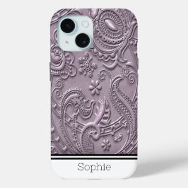 Plum Floral Damask Custom Samsung Case-Mate iPhone Hülle