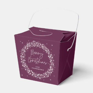 Plum Frohe Weihnachten funkelnde Lichter Geschenkschachtel