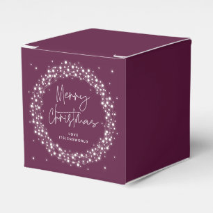 Plum Frohe Weihnachten funkelnde Lichter Geschenkschachtel