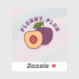 Plum Fruit Sticker – Cute Purple Plum Illustration