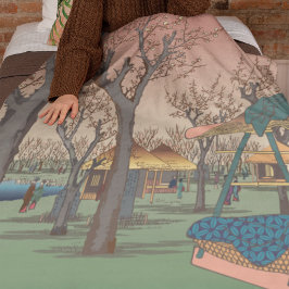 Plum Garden by Hiroshige Fleecedecke