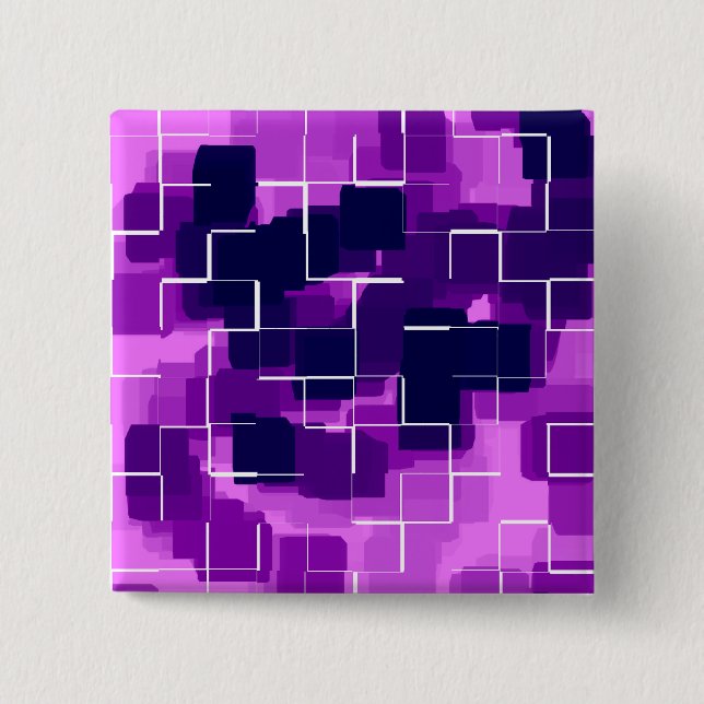 "Plum" geometrisches Kunstposter Button (Vorderseite)