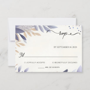 Plum Herbst Sommer Lavendel Sage Hochzeit RSVP Karte