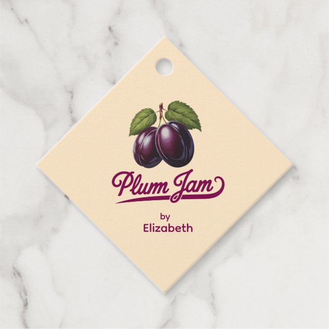 Plum Jam Geschenkanhänger (Vorderseite)