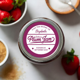 Plum Jam Runder Aufkleber