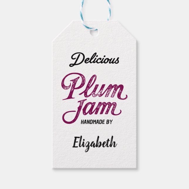 Plum Jam Tag Geschenkanhänger (Vorderseite)