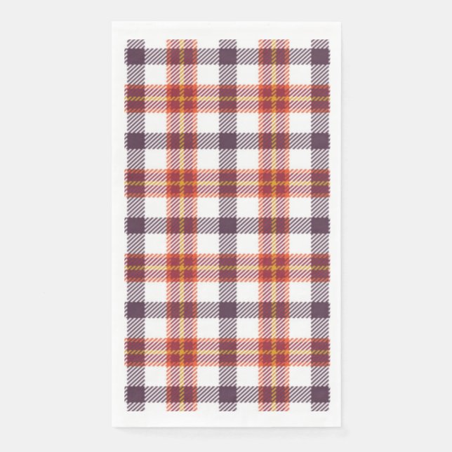 Plum Kariert Serviette (Vorderseite)