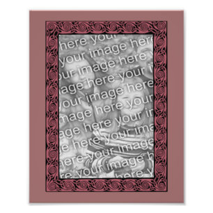 Plum keltic Design Frame Template Foto Print