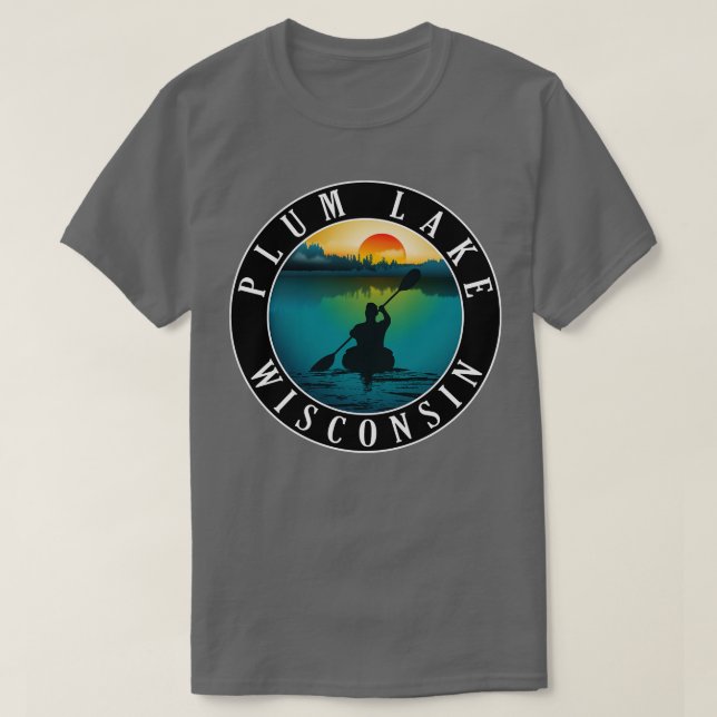 Plum Lake Wisconsin Kayaking T-Shirt (Design vorne)