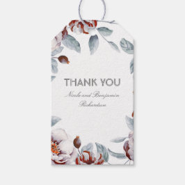 Plum Lila Aquarellfarben Blume Elegante Boho Geschenkanhänger