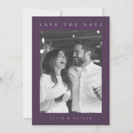 Plum Lila Boho Foto Save the Date I Einladung