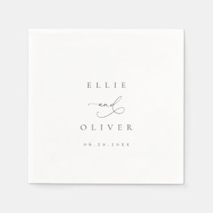 Plum Lila Boho Wedding Modern Cocktail I Serviette