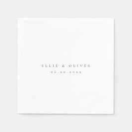 Plum Lila Boho Wedding Modern Cocktail Serviette