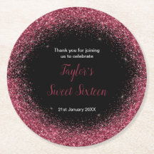 Plum Lila Dress Imitate Glitzer Sweet 16 Birthday