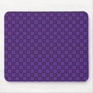 Plum Lila Funky Circles Mousepad