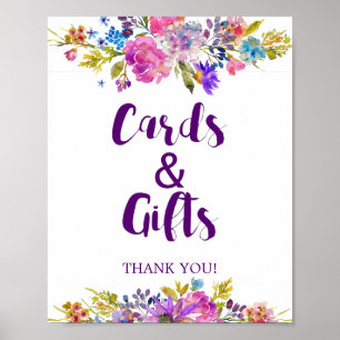 Plum Lila Garden Cards & Gifts Hochzeitszeichen Poster