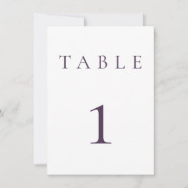 Plum Lila Hochzeit/Tischnummer von Veranstaltungen