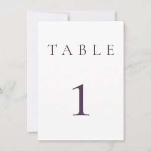 Plum Lila Hochzeit/Tischnummer von Veranstaltungen