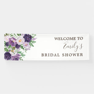 Plum Lila Lavender Greenery Brautparty Banner
