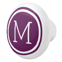 Plum Lila Monogram Personalisiert Drawer Knoblauch