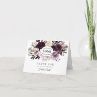 Plum Lila Pink Floral 100. Geburtstag Vielen Dank