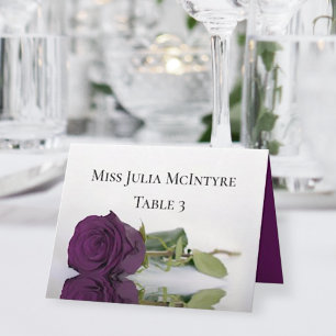 Plum Lila Rose Wedding DIY Falten Platzkarte Tischnummer