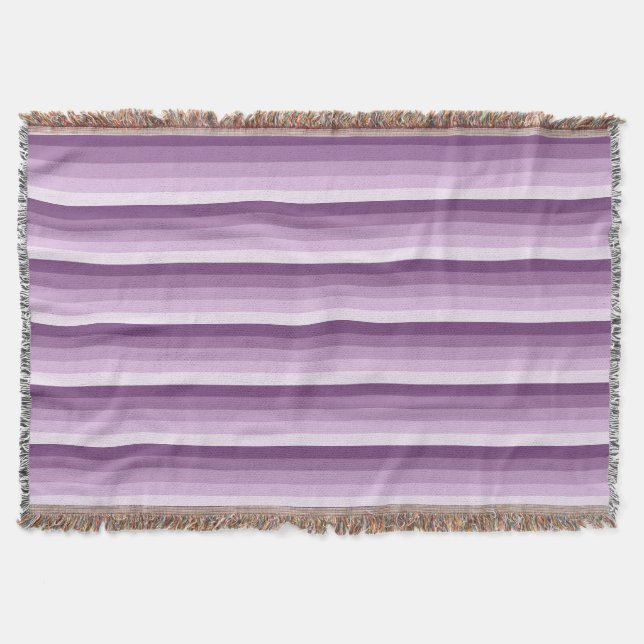 Plum lila Schattenstreifen Decke (Vorderseite)